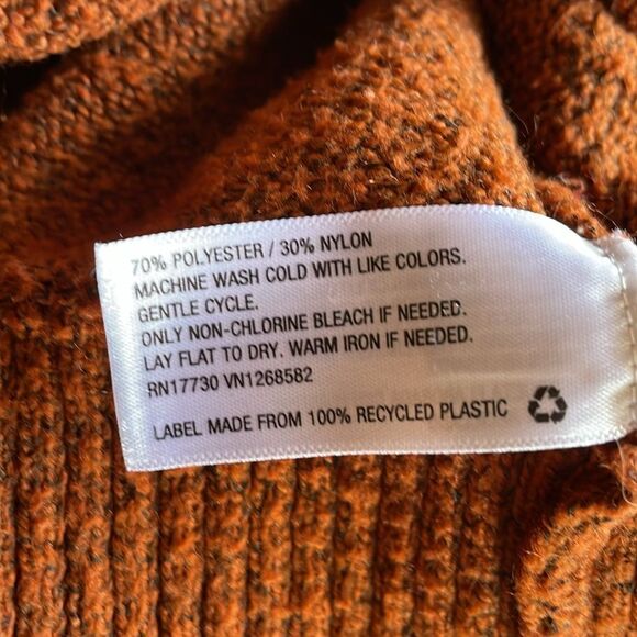 Ava & Vic Burnt Orange Cozy Knit Women's Pullover V-Neck Sweater (Size: 14) - Picture 8 of 11